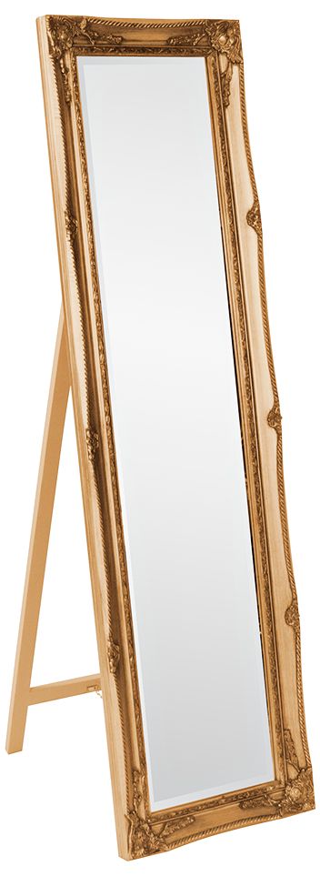 Queen Ann Antique Gold 18" x 66" Floor Standing Mirror