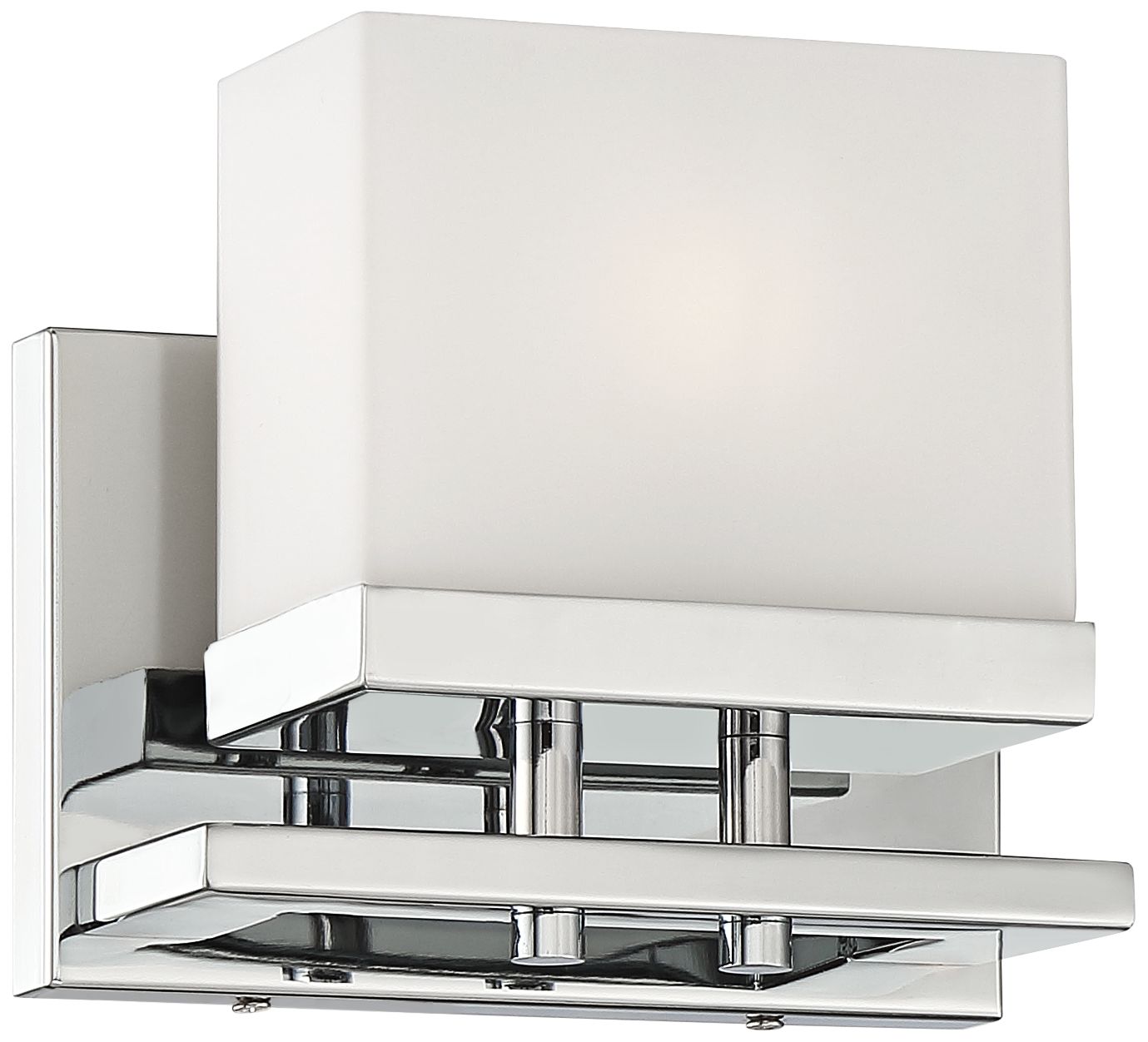 Possini Euro Gareth 6 3/4"H Chrome and Glass Wall Sconce