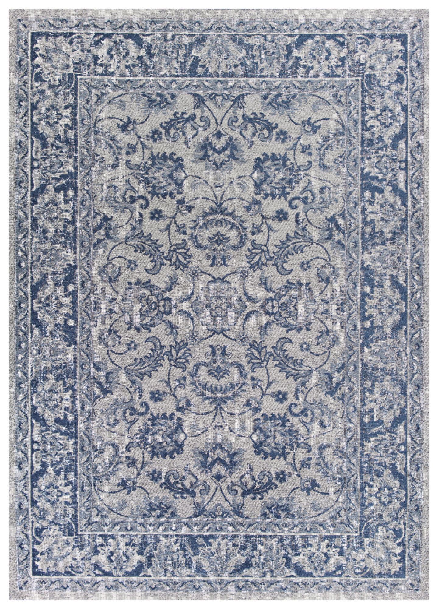 Retreat 107 Slate Blue Kashan Stain Resistant Area Rug