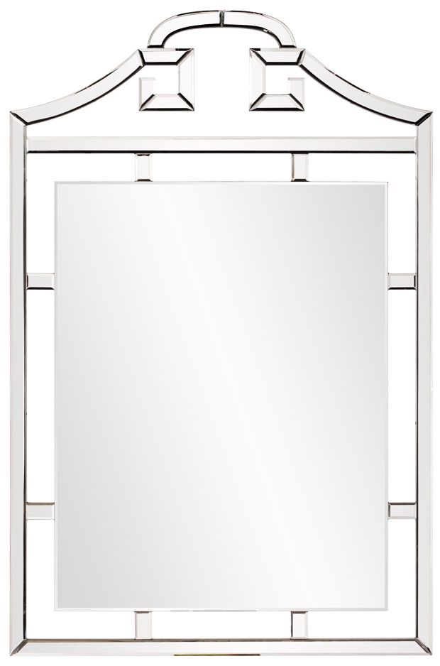 Howard Elliott Janya 30" x 45" Pagoda-Esque Wall Mirror