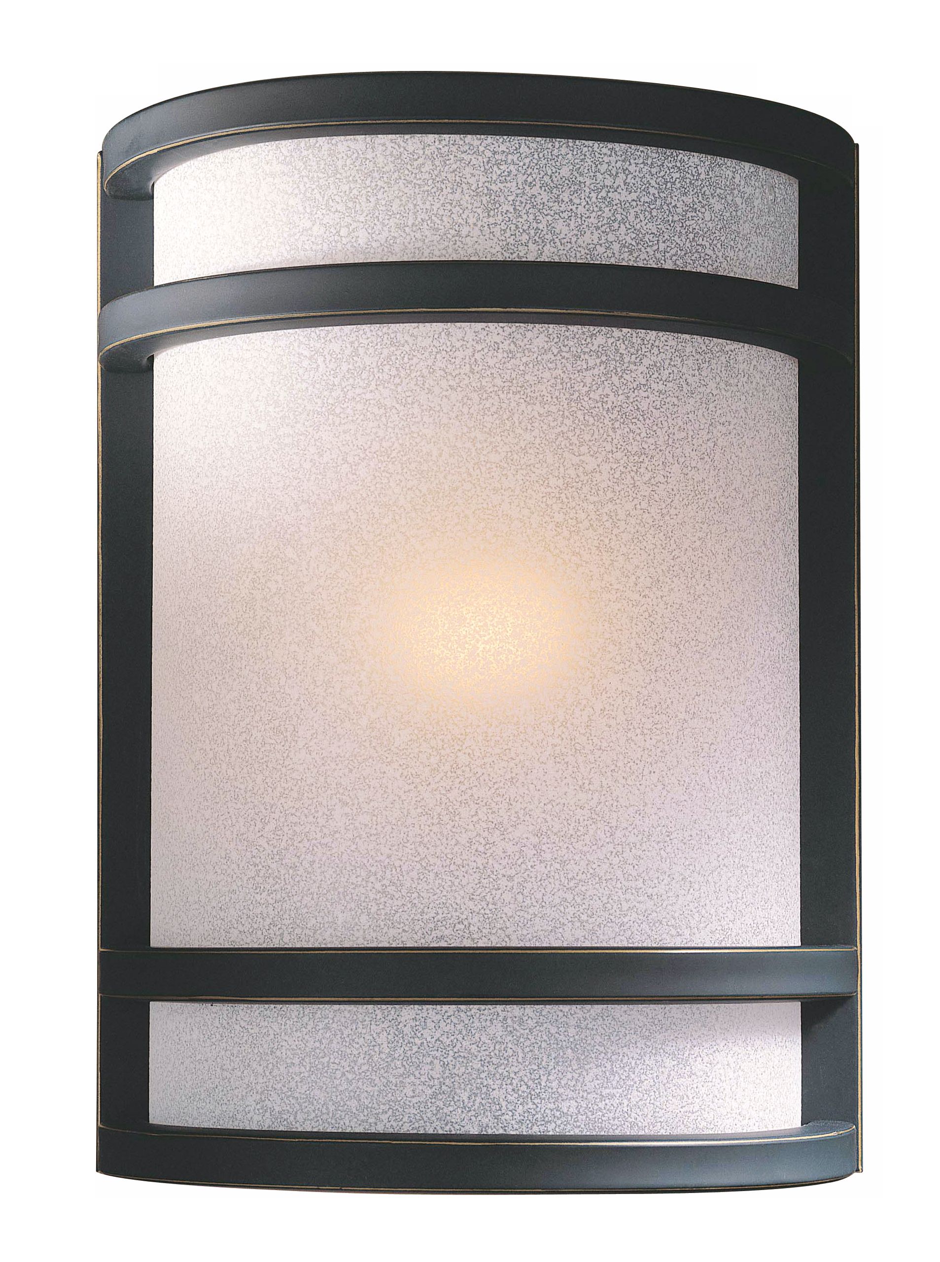Bronze With French Scavo Glass 9 1/2" High Wall Sconce
