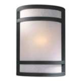 Bronze With French Scavo Glass 9 1/2&quot; High Wall Sconce