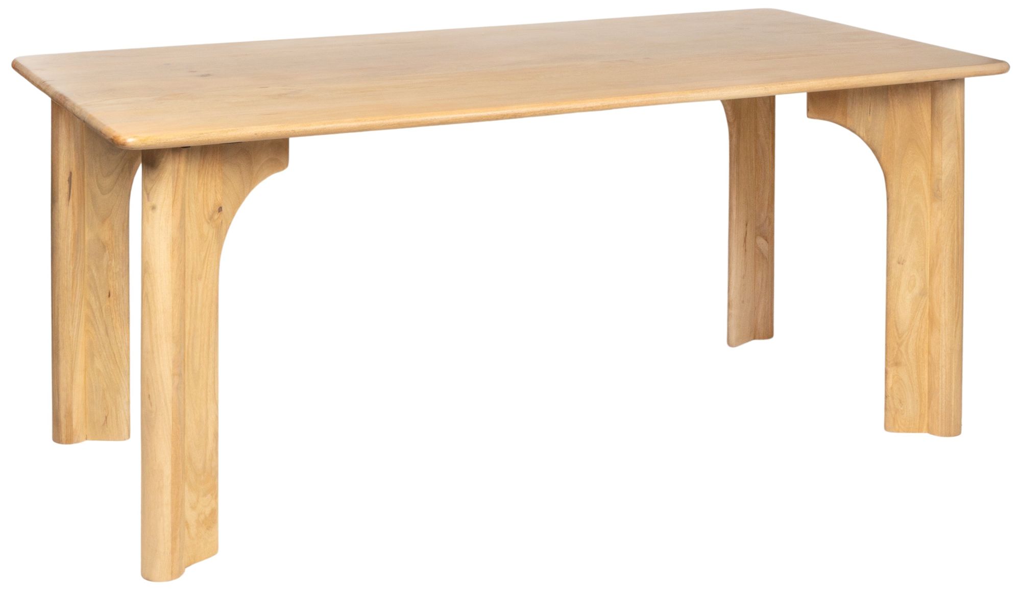 Rectangular Mango Wood Dining Table with Arched Base