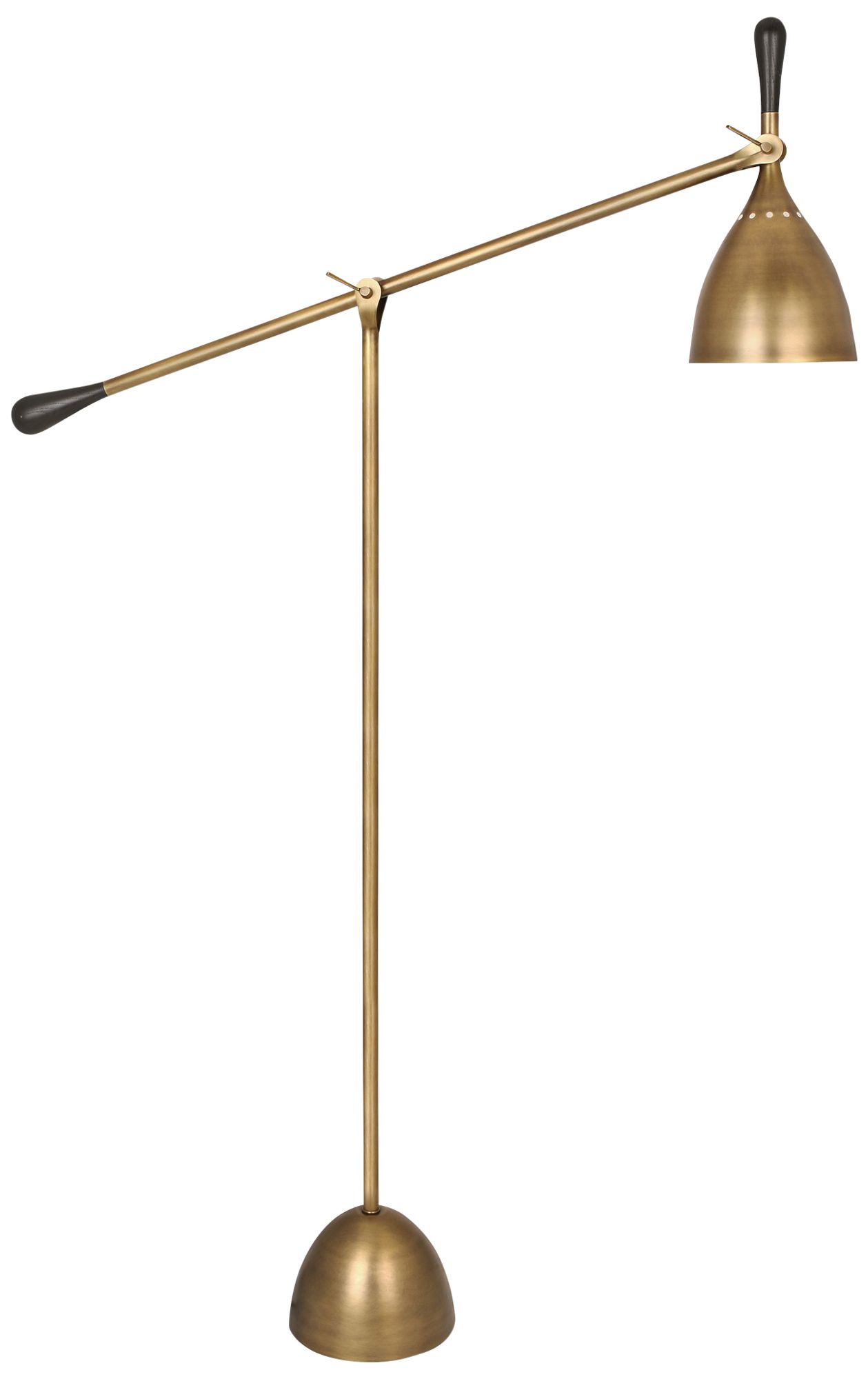Robert Abbey Ledger Warm Brass Adjustable Metal Floor Lamp