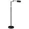Gala Black Metal LED Adjustable Swing Arm Floor Lamp