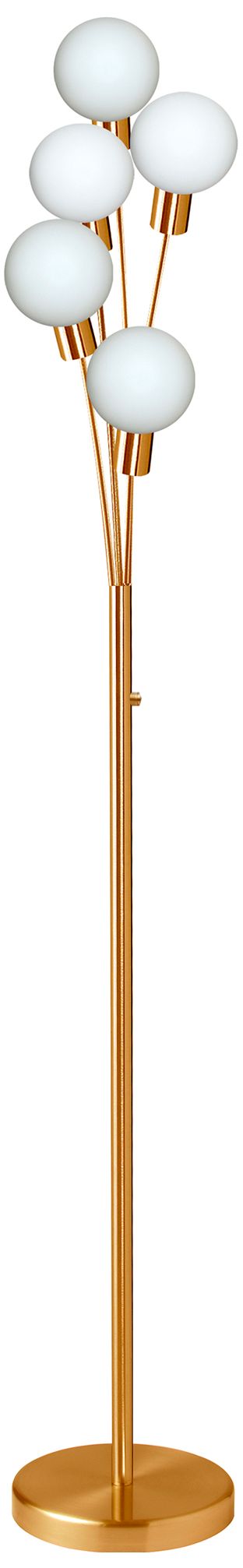 Zelda Aged Brass 5-Light Modern Deco Floor Lamp