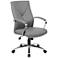 Boss Gray LeatherPlus Adjustable Swivel Executive Chair