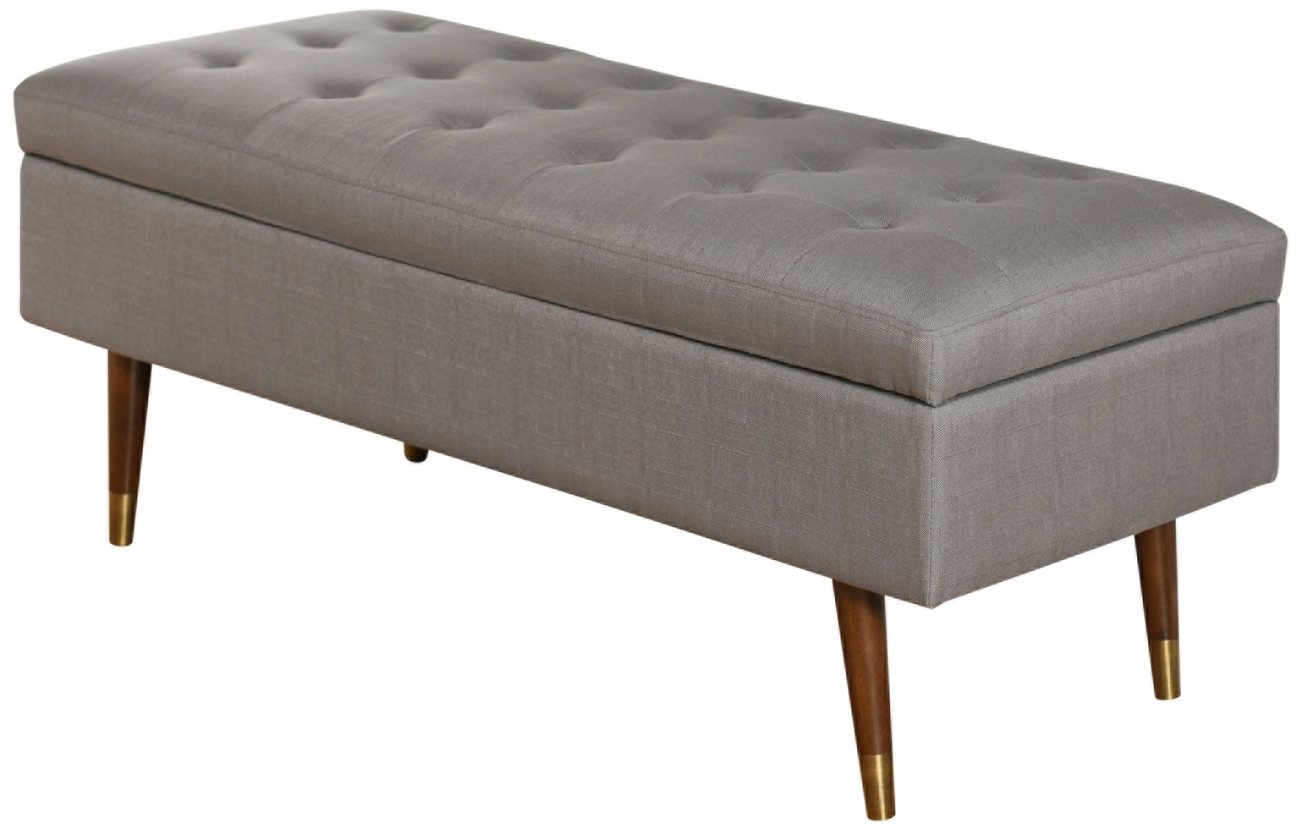 Roxie Rose 47" Wide Dark Gray Tufted Storage Bench