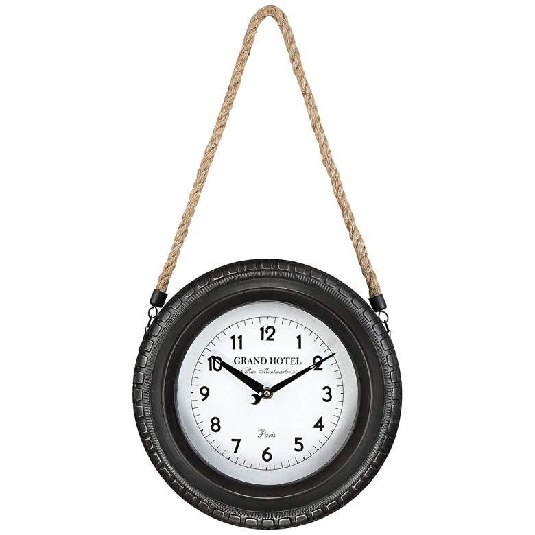 Bouvet 11 3/4&quot; Wide Hanging Metal Wall Clock