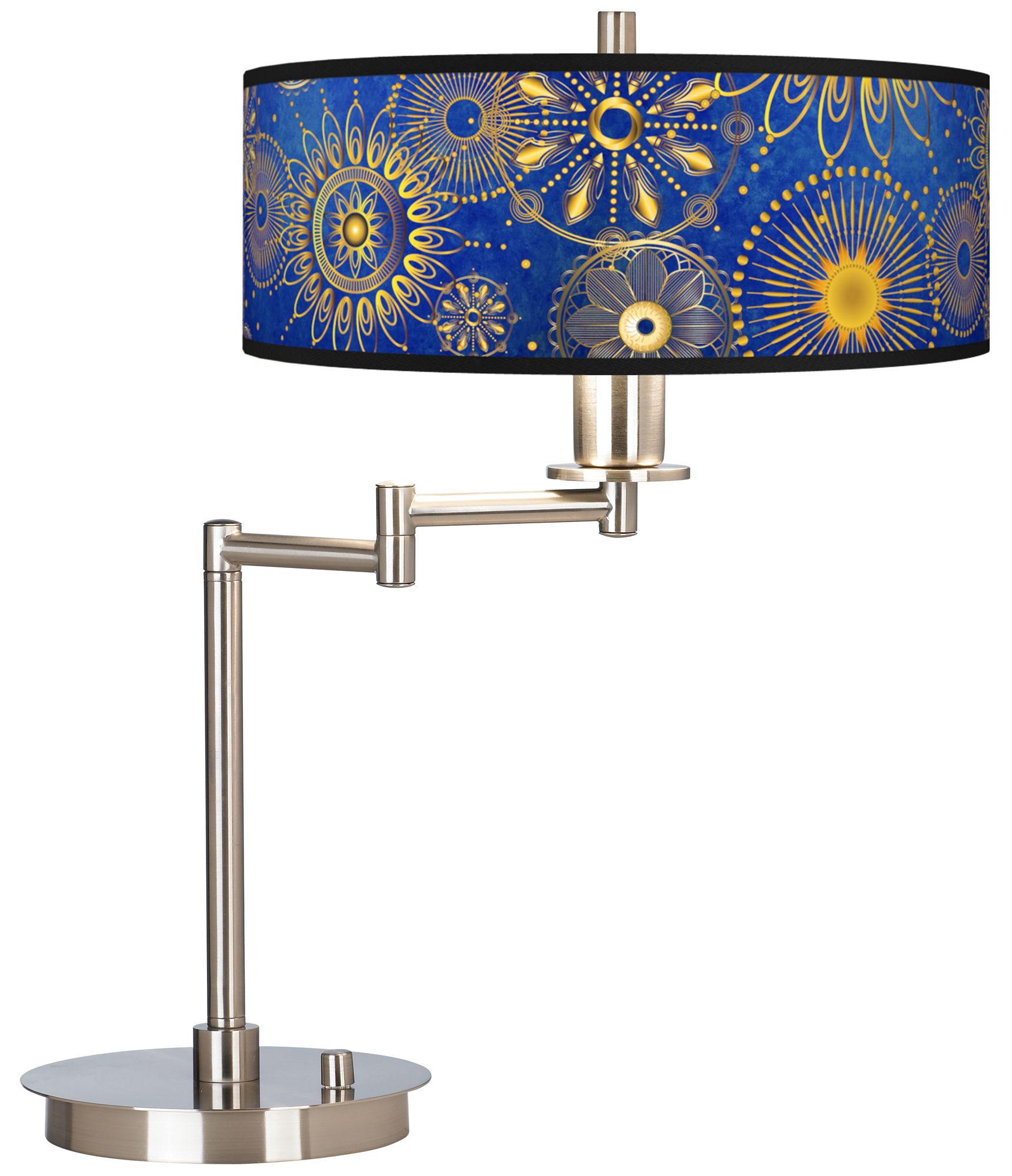 Celestial Giclee Brushed Nickel Swing Arm LED Desk Lamp