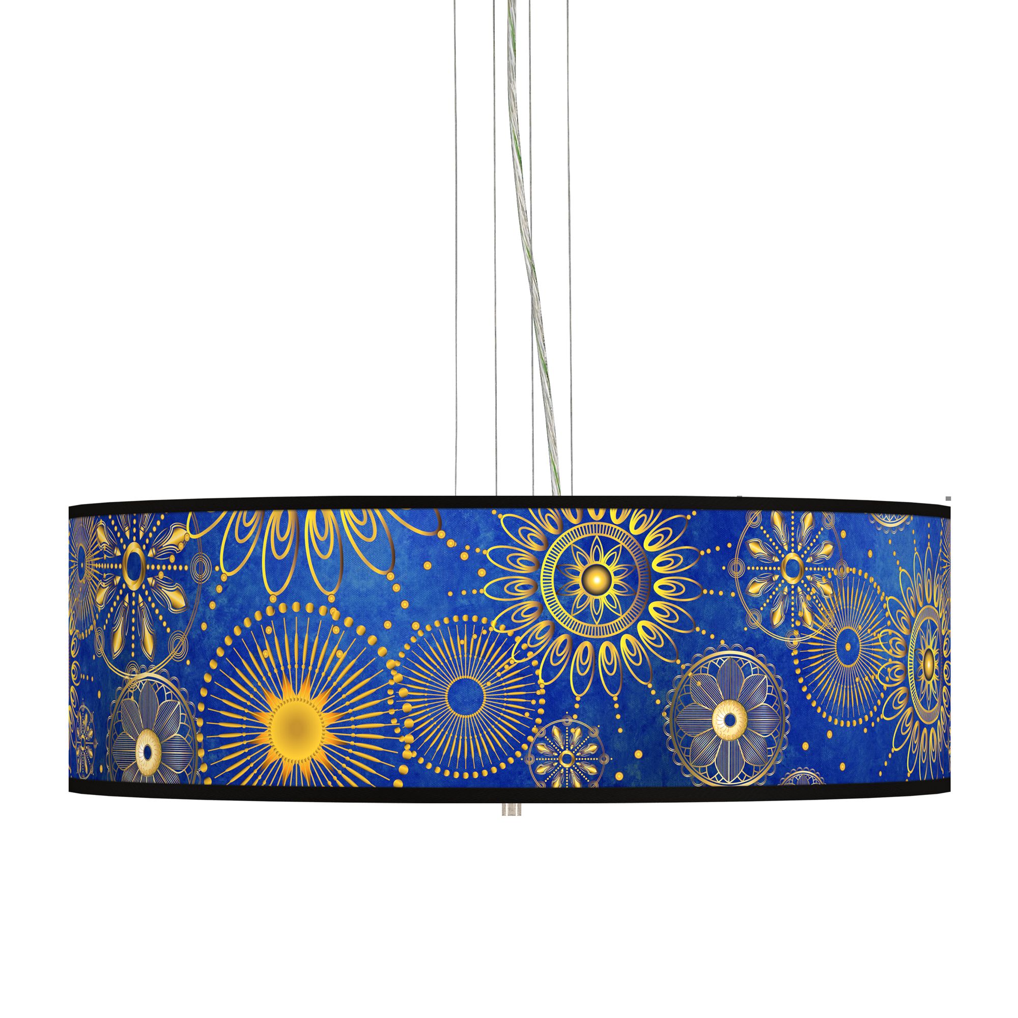 Celestial Giclee 24" Wide 4-Light Pendant Chandelier