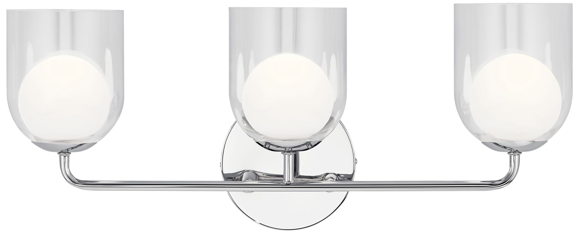 Elan Beryl 24" Wide Chrome 3-Light LED Bath Light