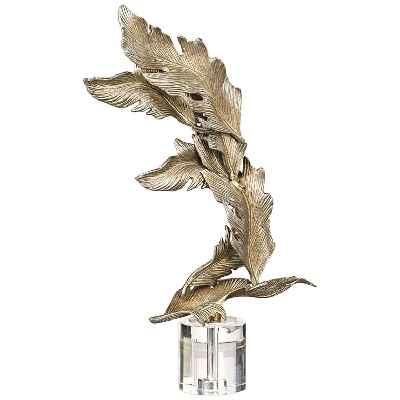 Uttermost Fall Leaves 26 1/2&quot;H Champagne Silver Sculpture