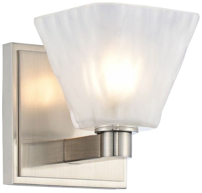 Kalco Weston 5" High Glazed Nickel LED Wall Sconce
