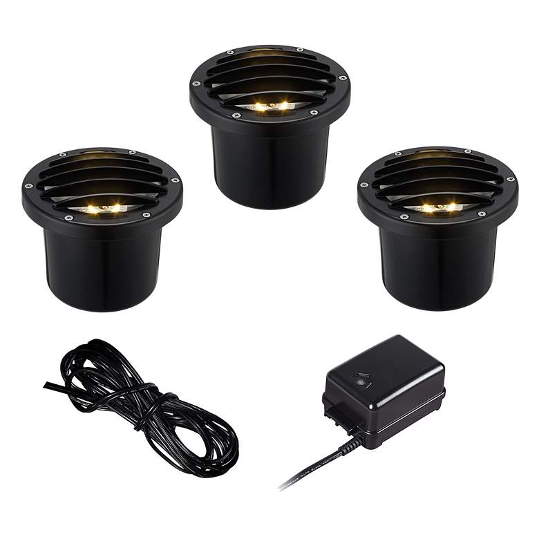 Image 1 In-Ground 5-Piece Large LED Well Light Set