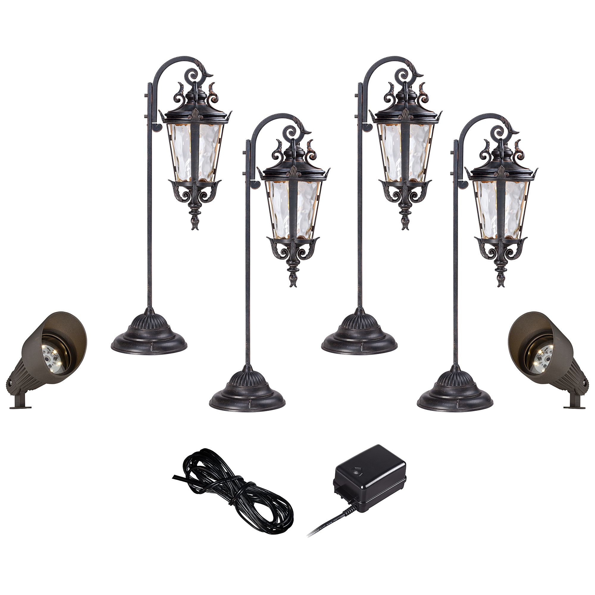 Casa Marseille Bronze 8-Piece LED Landscape Light Kit