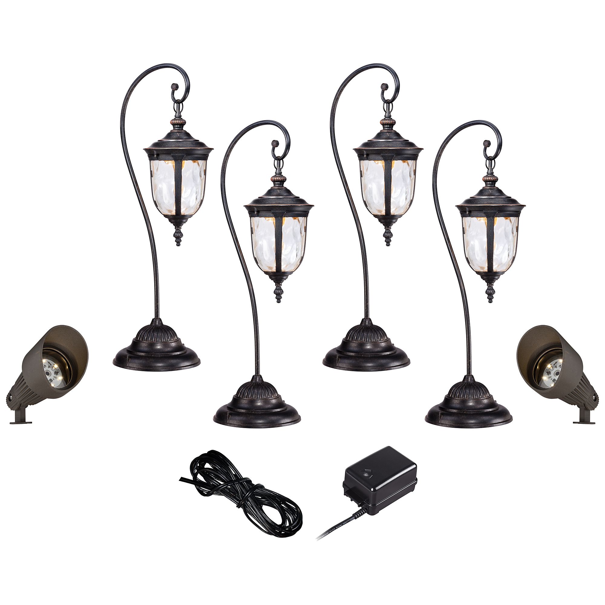 Bellagio Bronze 8-Piece LED Landscape Light Kit Set