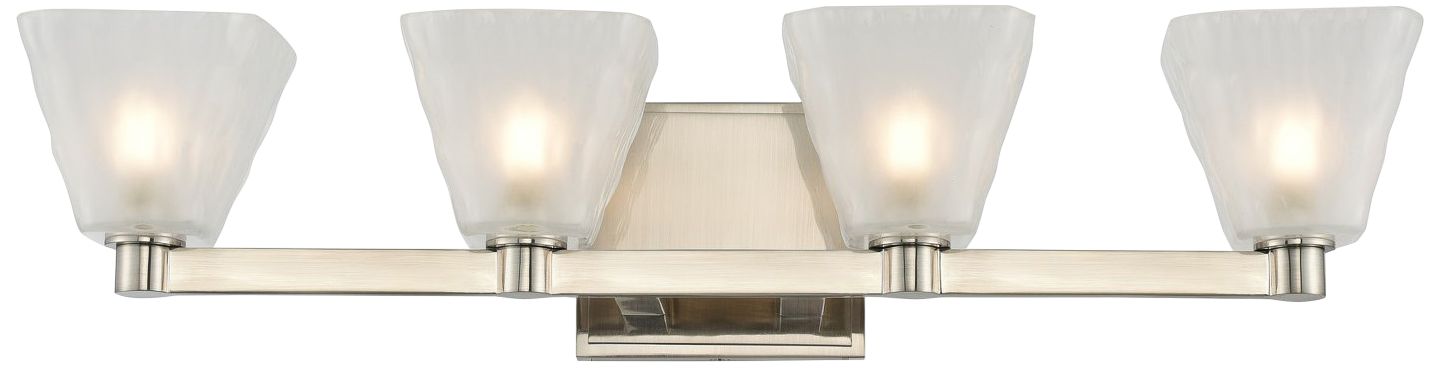 Kalco Weston 24" Wide Glazed Nickel 4-Light LED Bath Light