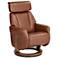 Augusta Brown Faux Leather 4-Way Modern Recliner Chair
