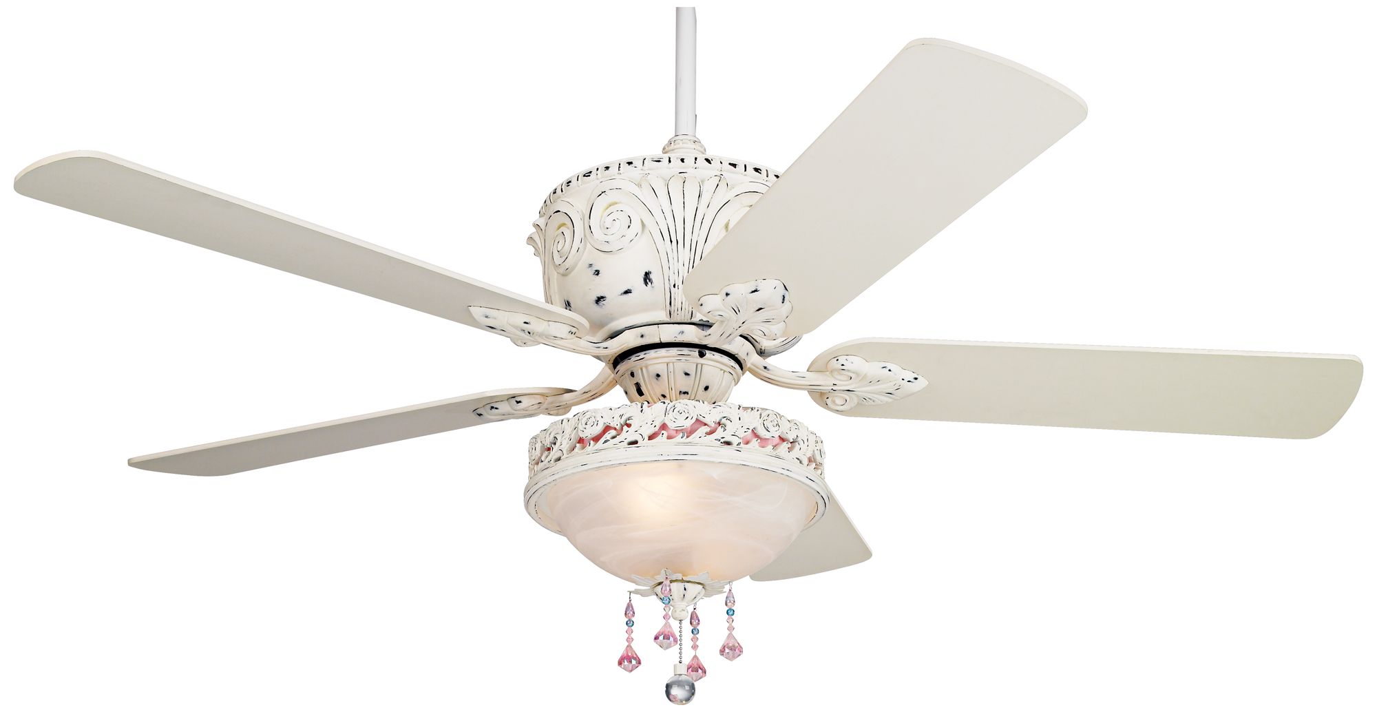 52 Casa Deville Antique White Light Kit Ceiling Fan 64r32