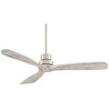 52&quot; Casa Delta-Wing Nickel and Gray Rustic Ceiling Fan with Remote
