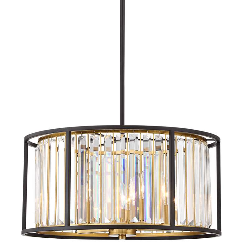 Brenna 20&quot; Wide Crystal Drum Pendant Light