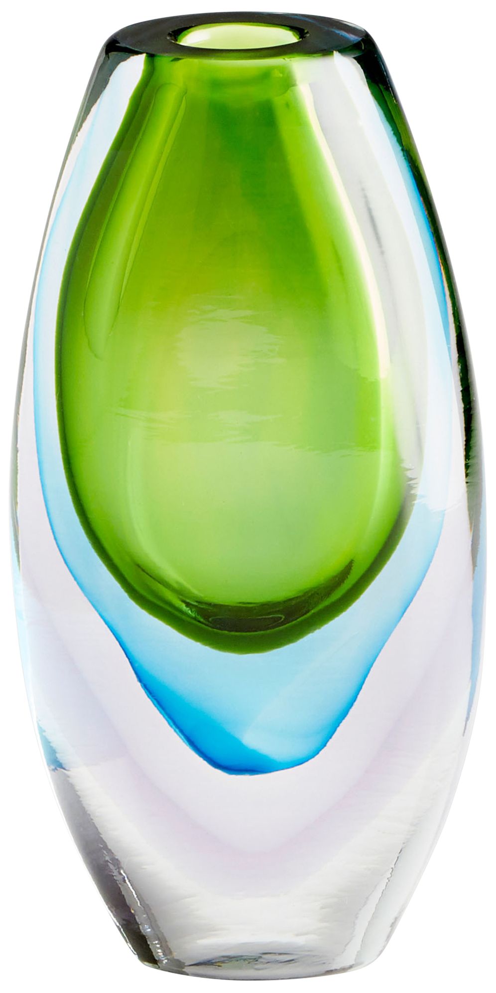 Cyan Design Canica Blue and Green 9 3/4"H Small Glass Vase