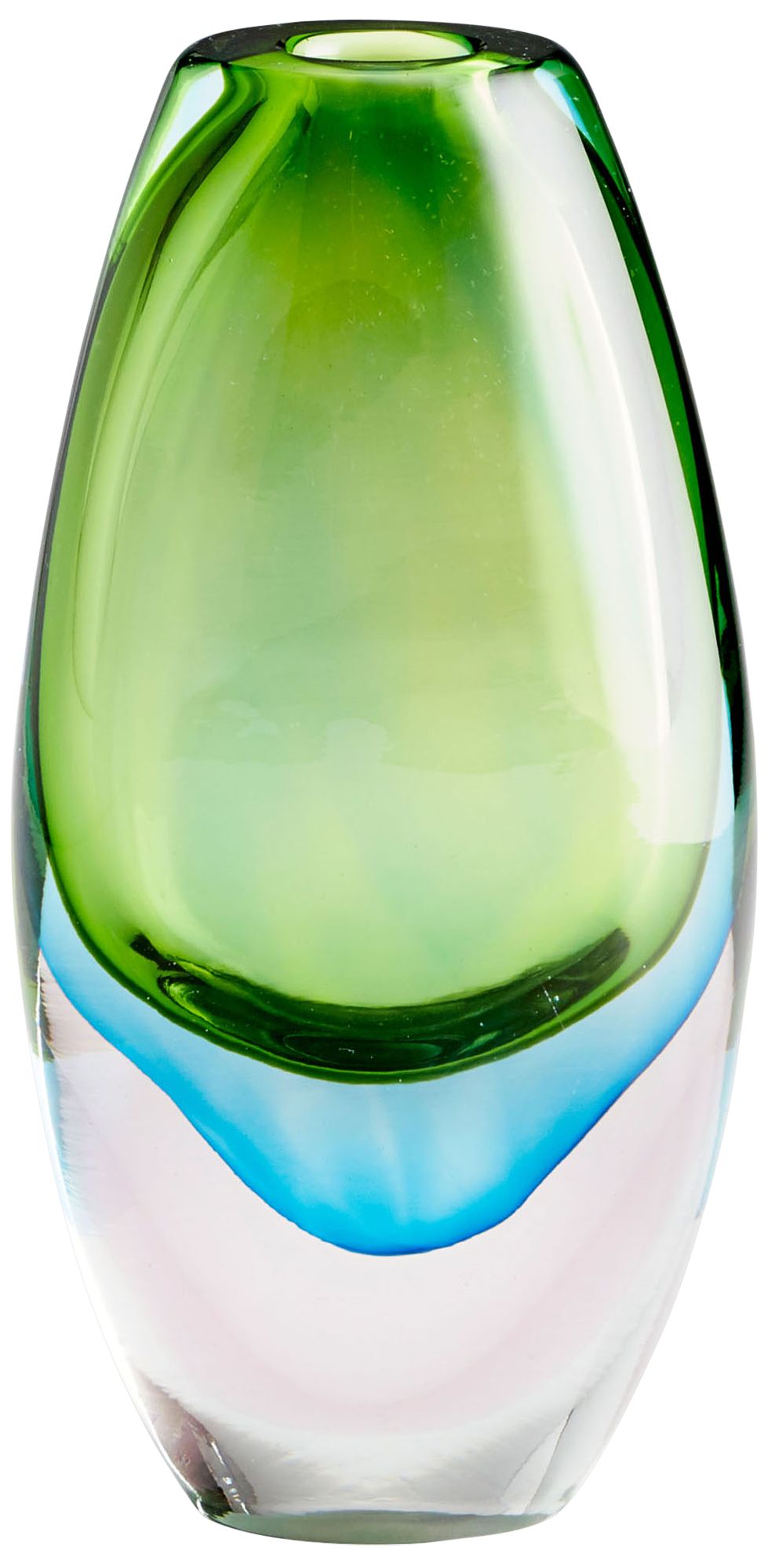 Cyan Design Canica Blue and Green 11 3/4"H Large Glass Vase