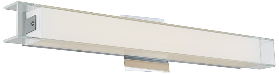 Mist 22 1/2" Wide Chrome Frosted Glass LED Bath Light 