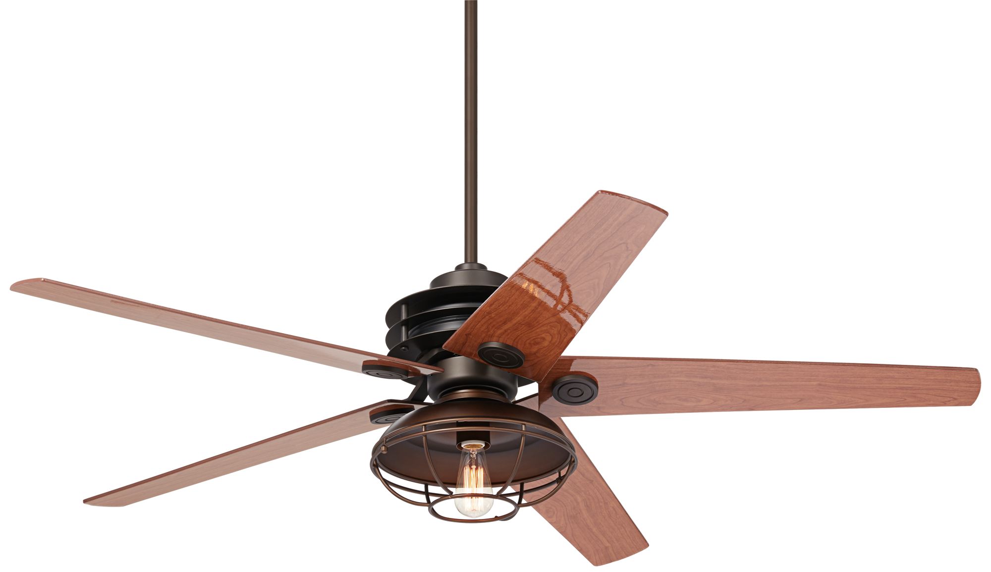 60 Casa Venue Nostalgic Industrial Bronze Led Ceiling Fan