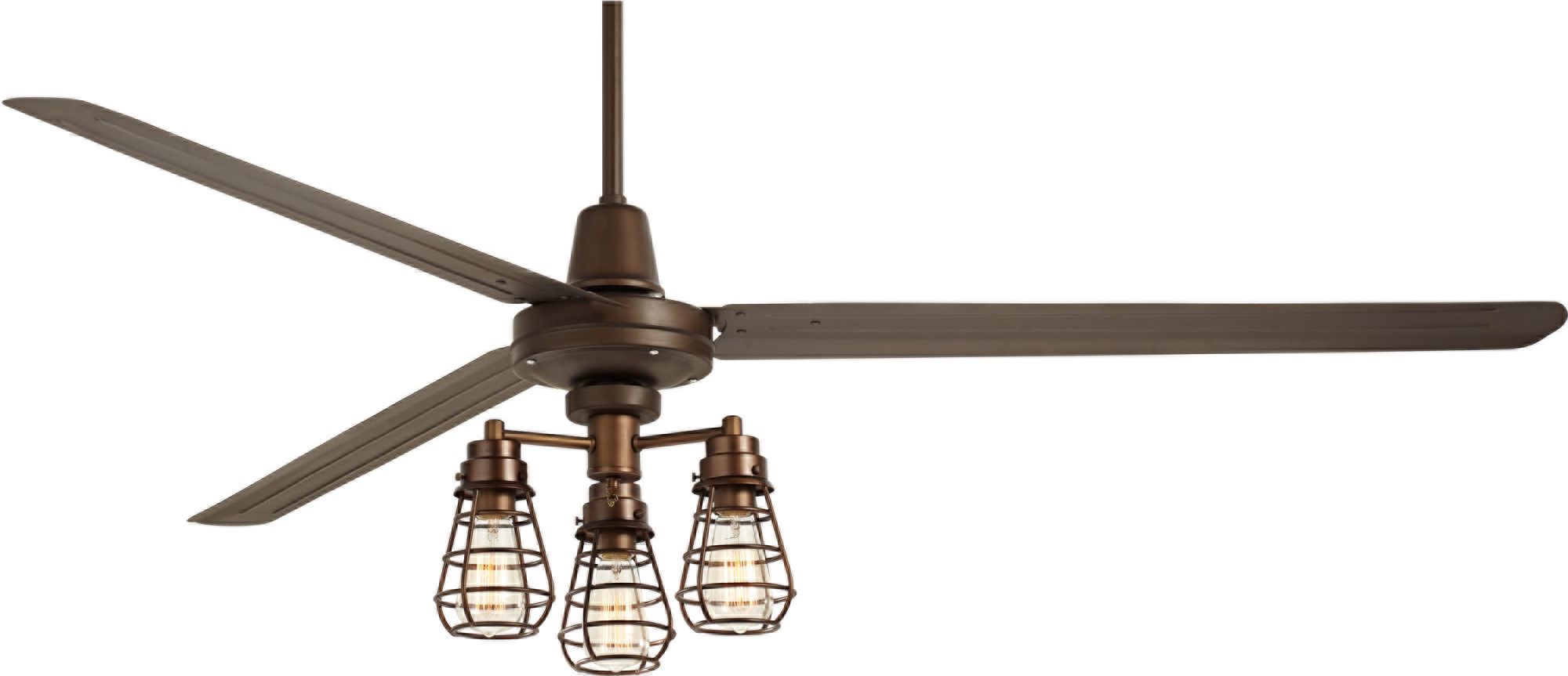 72 Turbina Xl Bronze Bendlin Cage Led Ceiling Fan 64v30