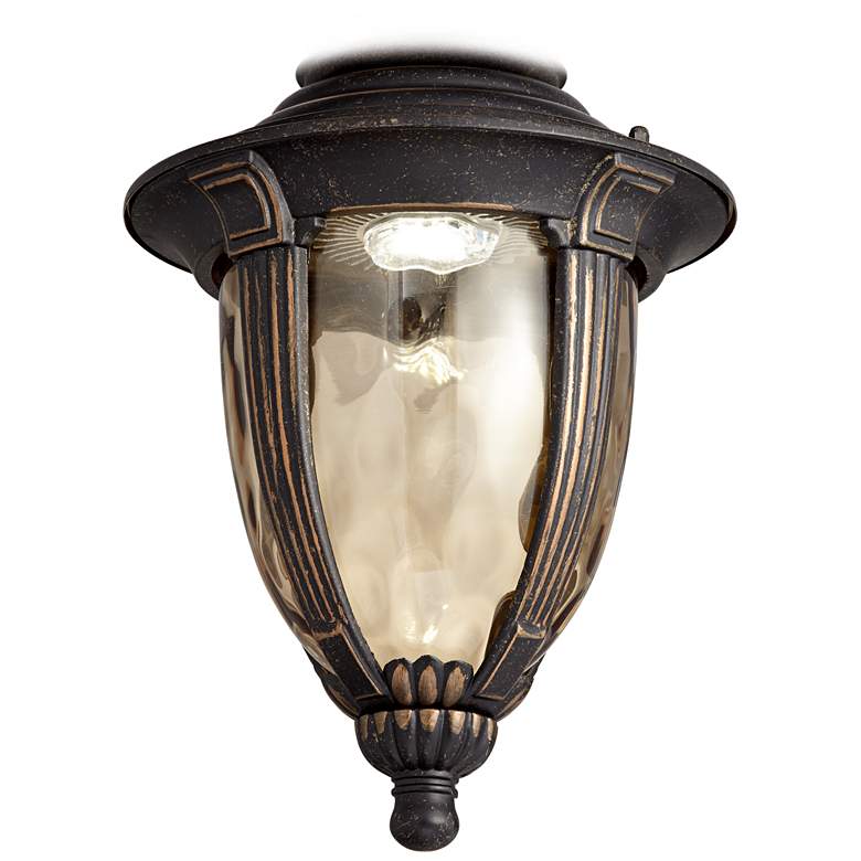Image 1 Veranda Bronze and Amber Glass LED Light Kit