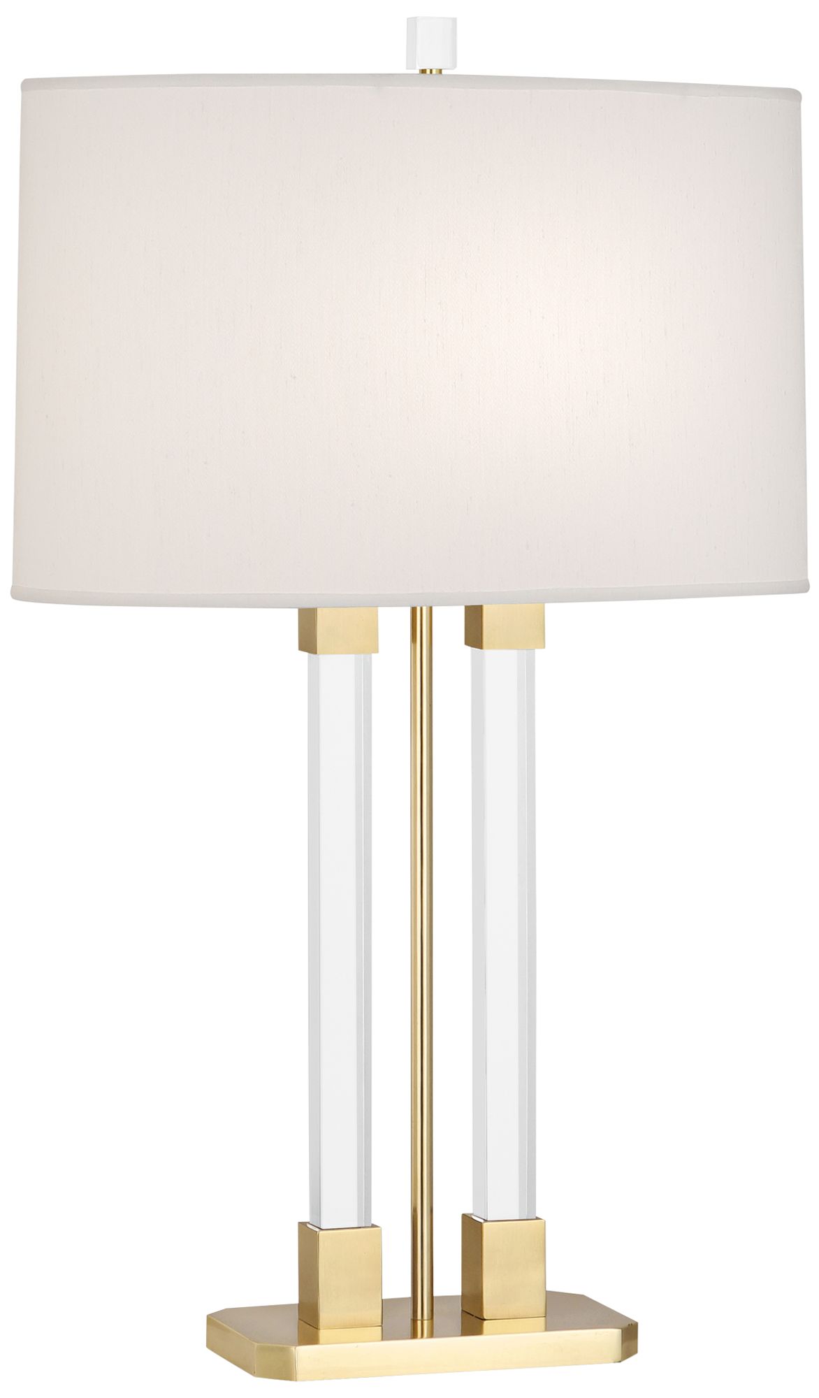 Robert Abbey Plexus Modern Brass 2-Column Table Lamp