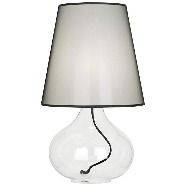 June Clear Glass Accent Table Lamp With, Clear Glass Side Table Lamps