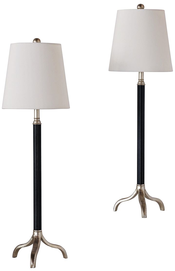 silver table lamps set of 2