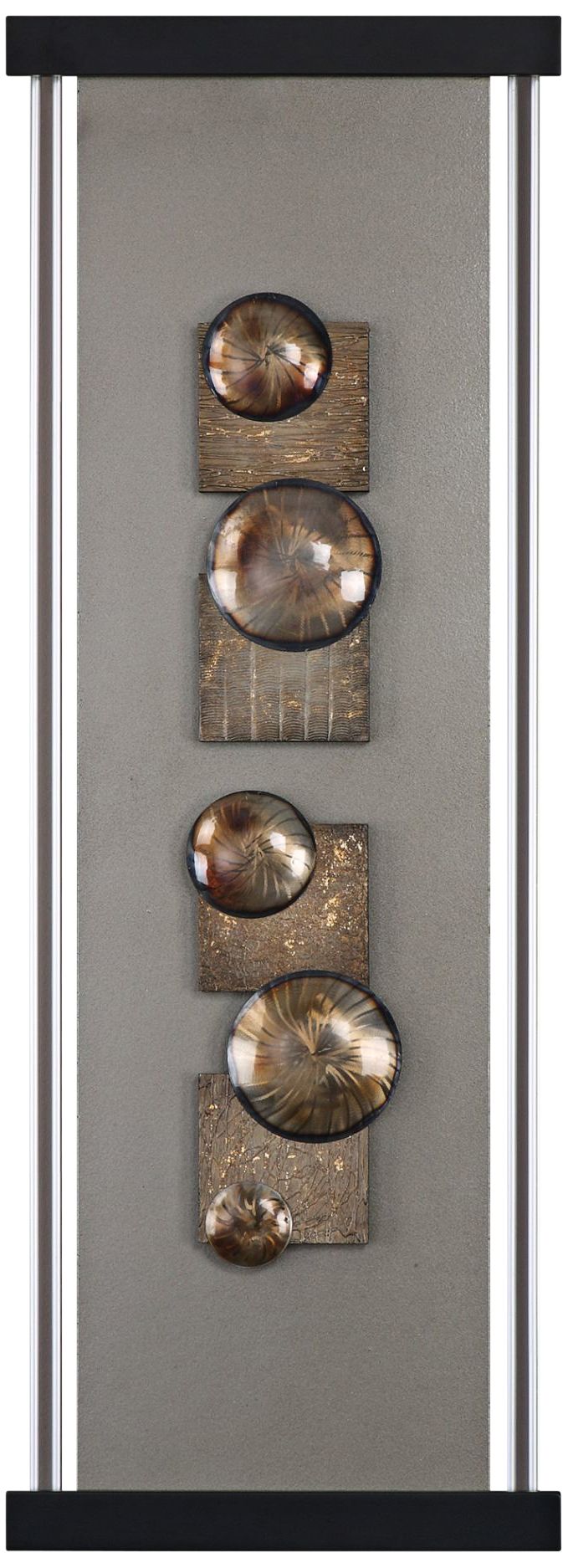 Uttermost Zaccai 50 1/2" High Black Wood Wall Panel