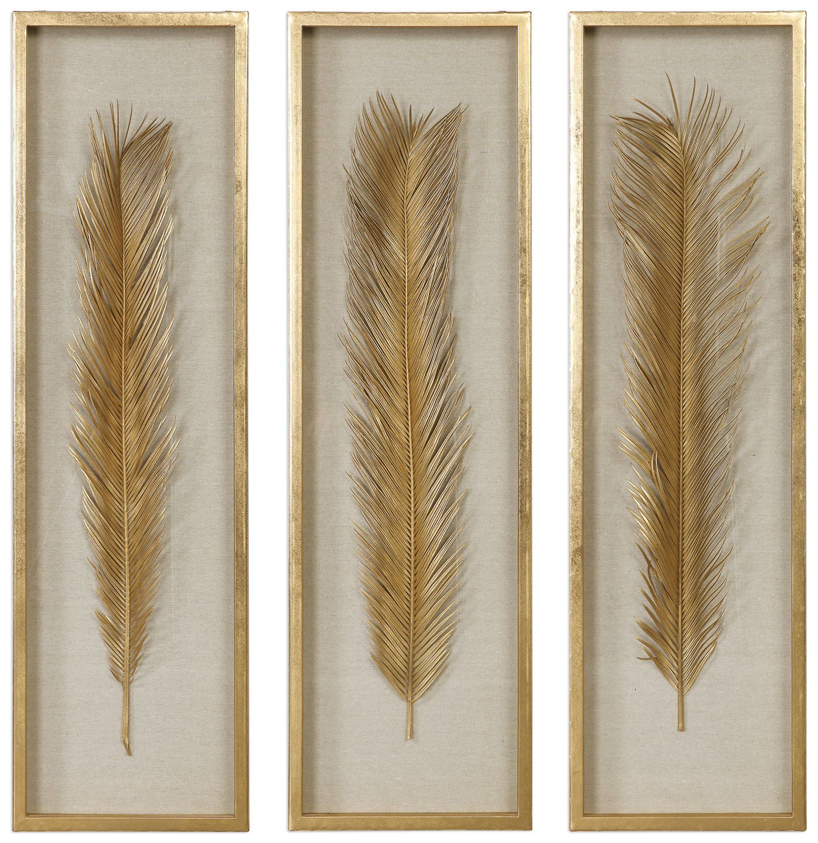 Palma 48 1/4" High 3-Piece Shadow Box Framed Wall Art Set