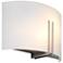 Prong 7 1/2" High Brushed Steel Bath Light with White Shade