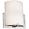 Cobalt 11 1/2"H Brushed Steel Wall Sconce with Opal Shade