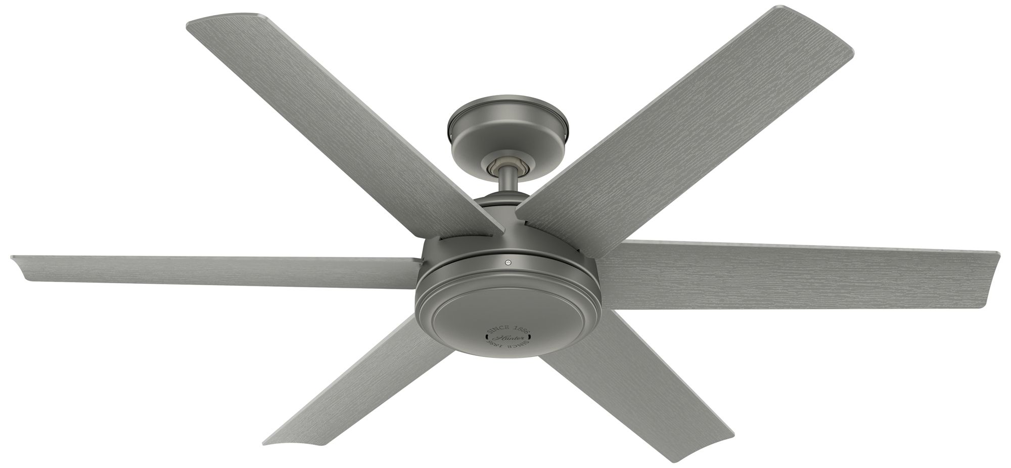 52" Hunter Jetty Matte Silver Outdoor WeatherMax Ceiling Fan