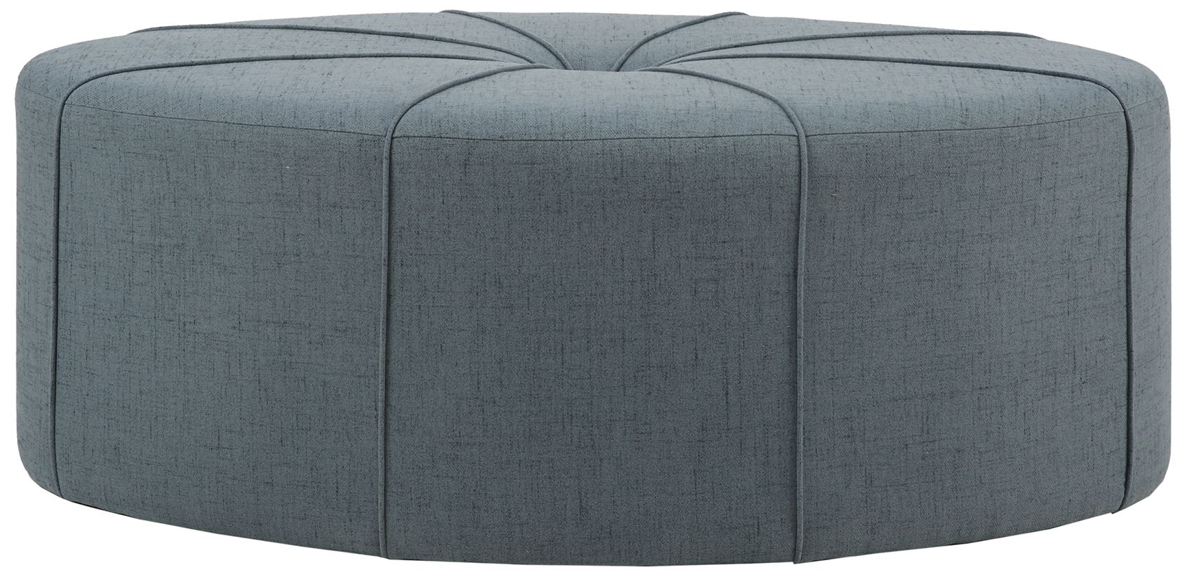 Madison Park Blue Aberdeen Oval Ottoman