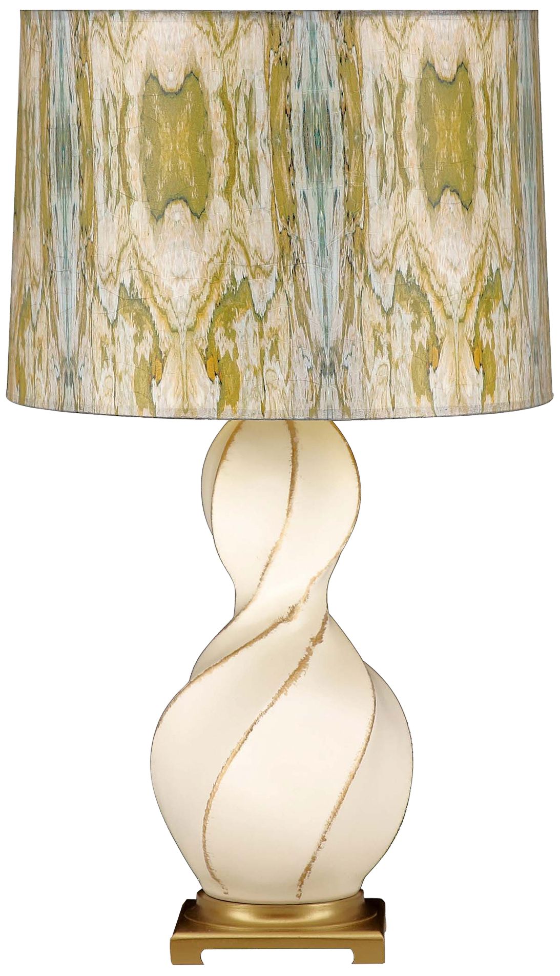 Curves 29" High Modern Ivory Ceramic Twist Table Lamp