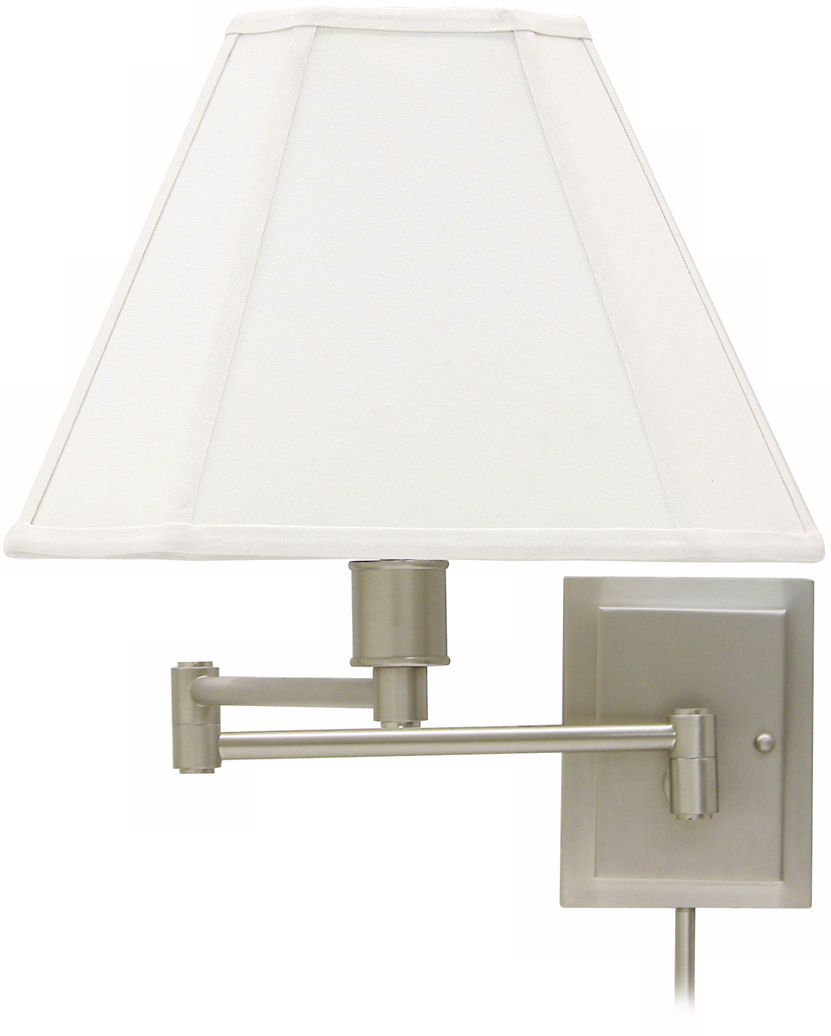 Pewter Finish With Shade PlugIn Swing Arm Wall Lamp 65744 Lamps Plus