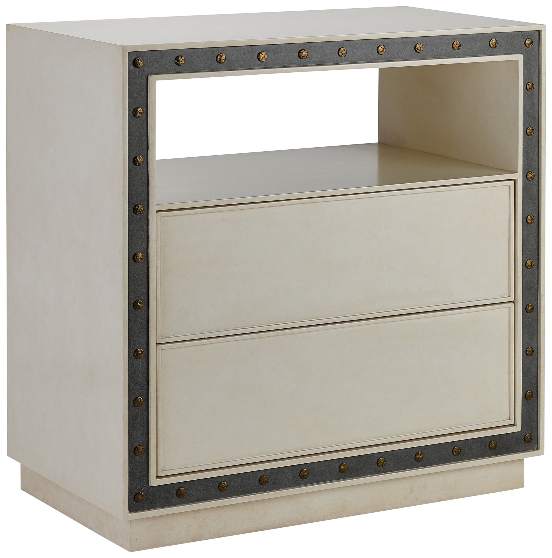 Briatol 32" Wide Faux Bone 2-Drawer Accent Chest