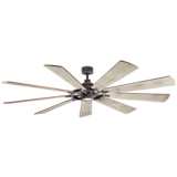 85&quot; Kichler Gentry XL Weathered Zinc LED Ceiling Fan