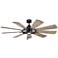 65" Kichler Gentry Anvil Iron LED Ceiling Fan