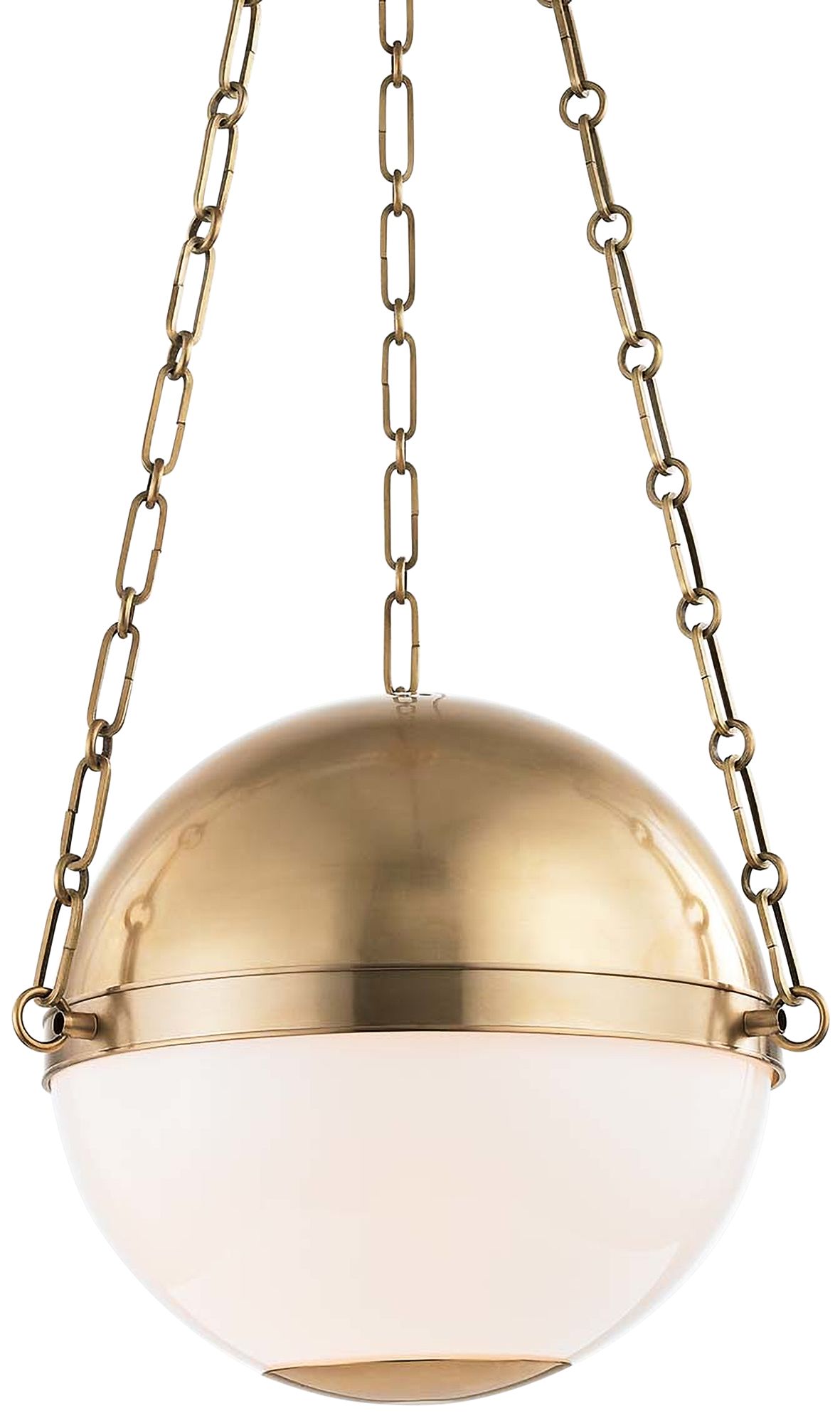 Sphere No.2 16 1/2" Wide Aged Brass Pendant Light 65E47 Lamps Plus