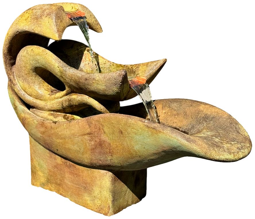 Henri Studio Rip Curl 35 3/4"H 3-Tier LED Outdoor Fountain