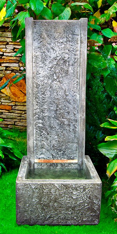 Slate 61"H Relic Frosted Mocha LED Outdoor Wall Fountain