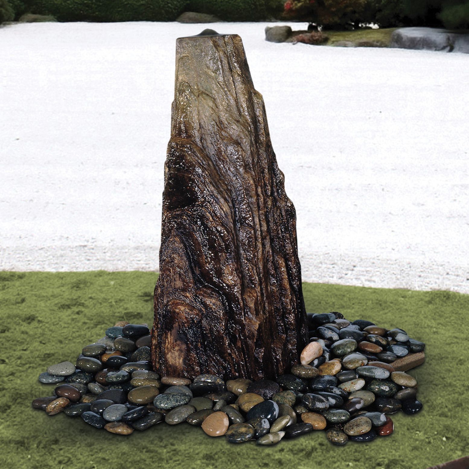 Henri Studio Apex Rock 37"H Relic Hi-Tone Outdoor Fountain